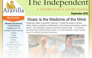 Assisted Living Newsletter September 2022 - Aravilla Sarasota